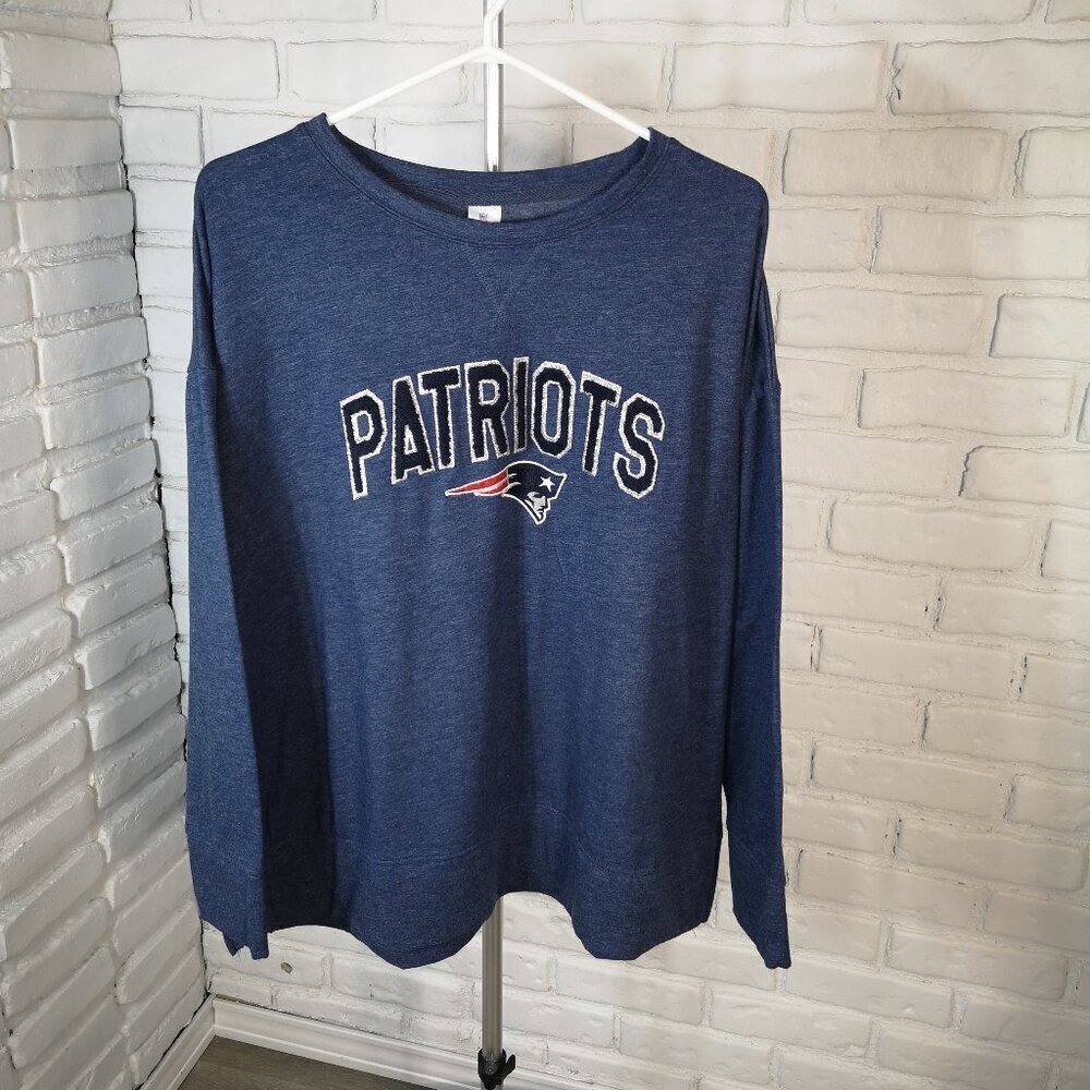NFL Team Apparel Ladies Size XXL Fleece Lined Navy Patriots Logo Sleepwear